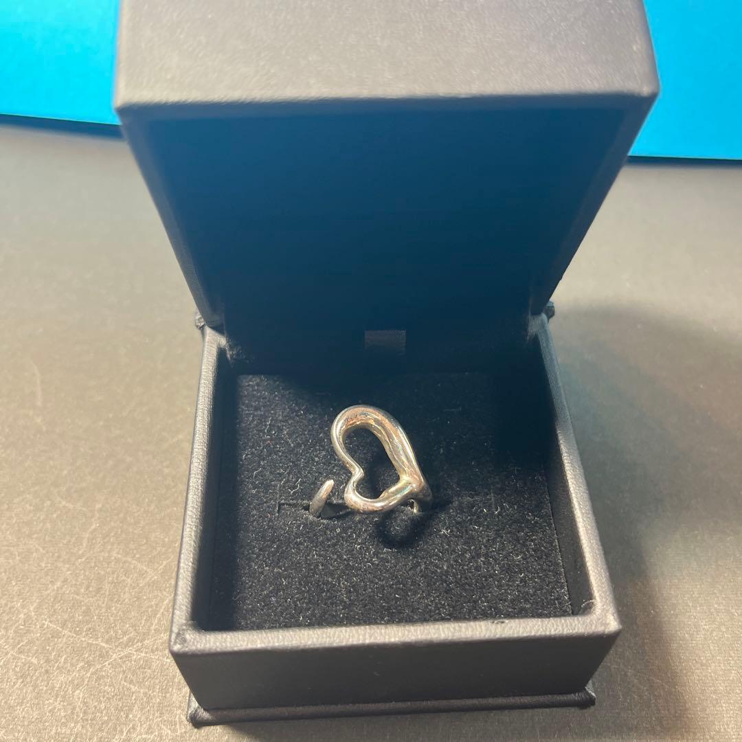 まな ティファニー　オープンハート リング　7号