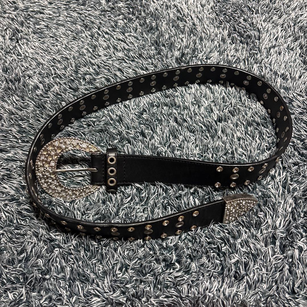 BEAMS FUTURE ARCHIVE スタッズベルトゴールデンサイズ