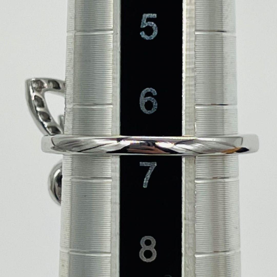 新品磨き　グラフ バタフライ シルエット ダイヤ　リング シルバー WG