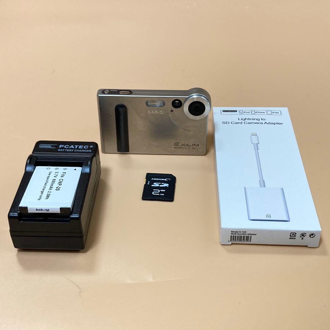 ★スマホ転送OK★CASIO EXILIM EX-S1 SDカード付き レトロ