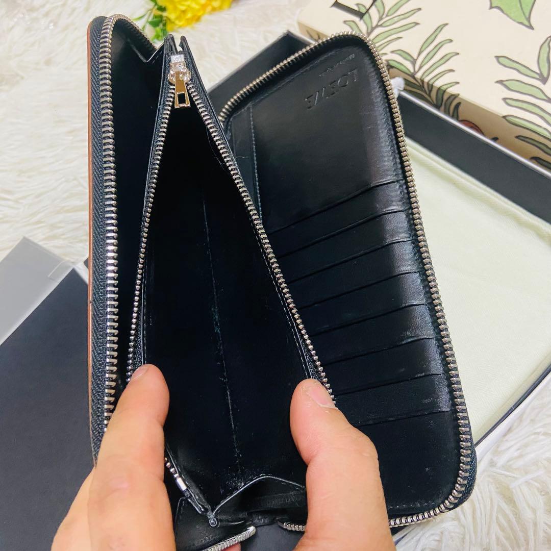 付属品完備✨LOEWE✨ロエベ ✨財布✨パズル✨カーフレザー✨ブラック✨箱付き✨