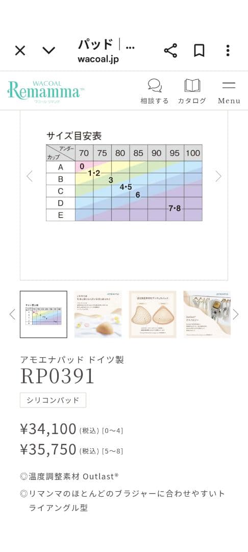 ワコール アモエナ リマンマ パット