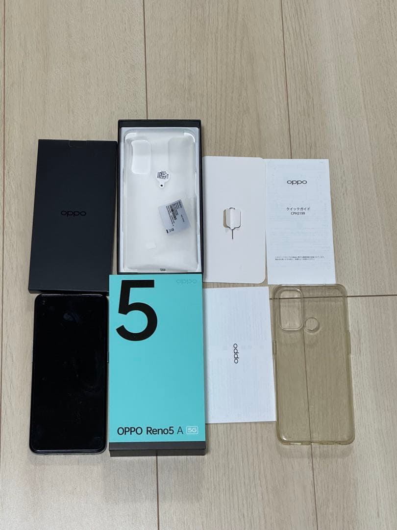 [箱付き]OPPO Reno5 A アイスブルー スマホケースあり