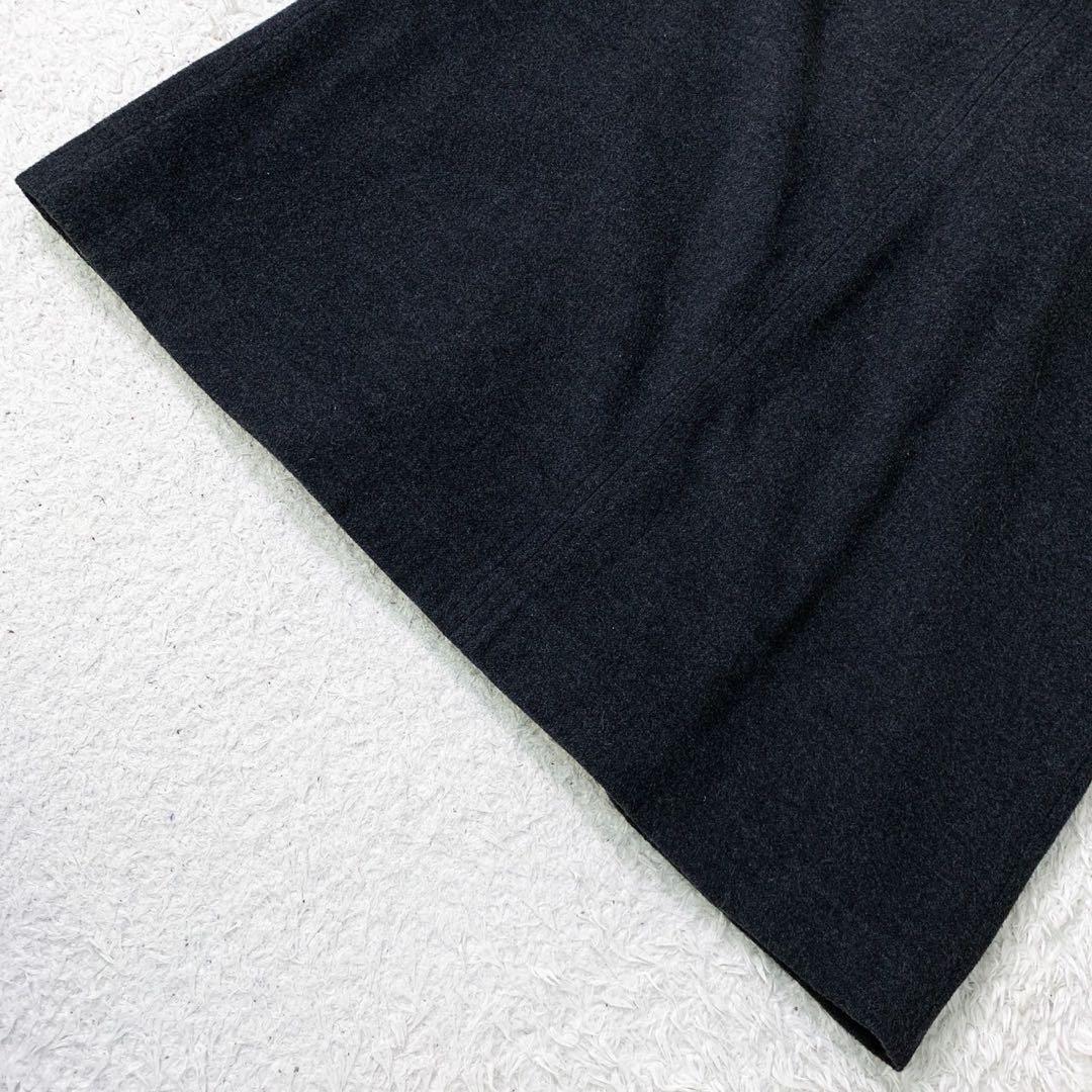 【美品・カシミヤ混】バーバリー ロンドンダッフルコート 黒 フード L〜XL相当