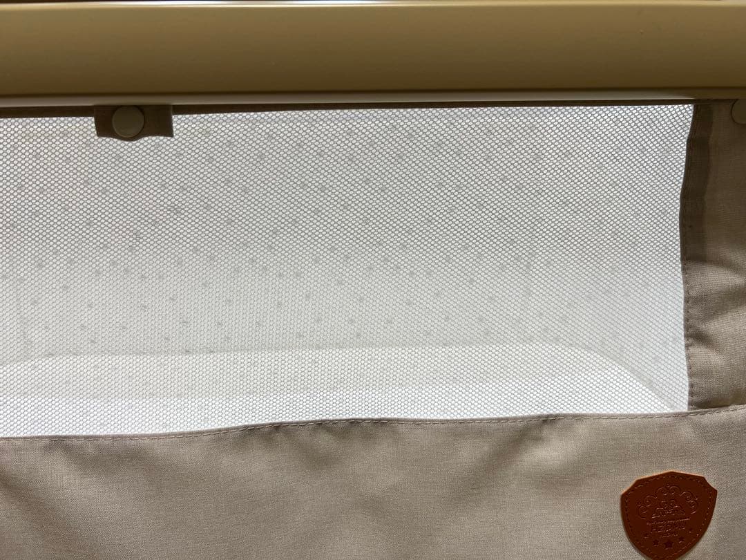 HZDMJ ベビーベッド ベージュ 星柄