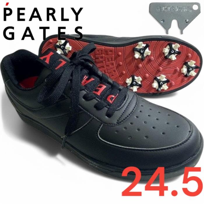 パーリーゲイツ ゴルフ ソフトスパイク ゴルフシューズ 定価3.5万 25