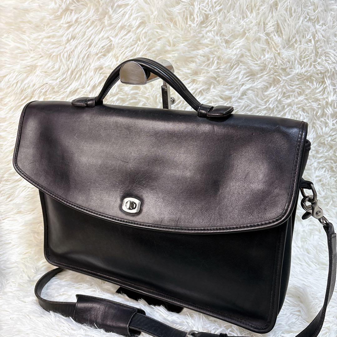 希少 COACH オールドコーチ ビジネスバッグ 2way 黒 USA 5265