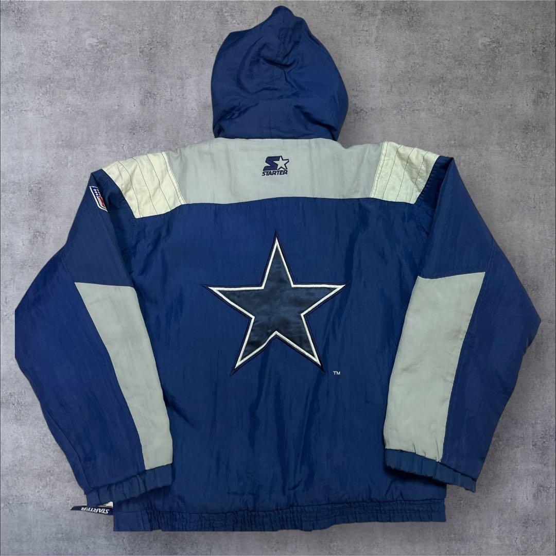 90s STARTER NFL カウボーイズ 中綿 アノラックパーカー 刺繍ロゴ