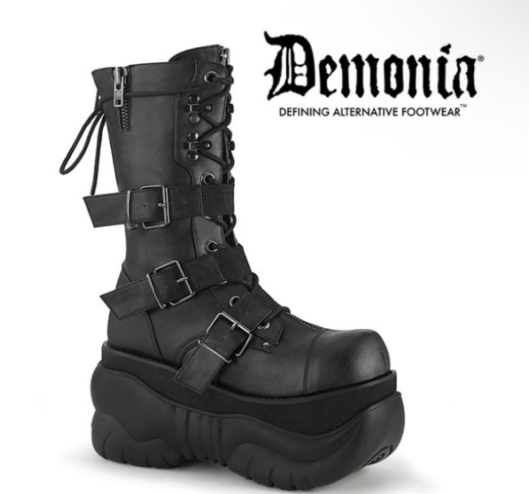 DEMONIA 厚底ブーツ ブラック　クーザ　QOOZA デモニア