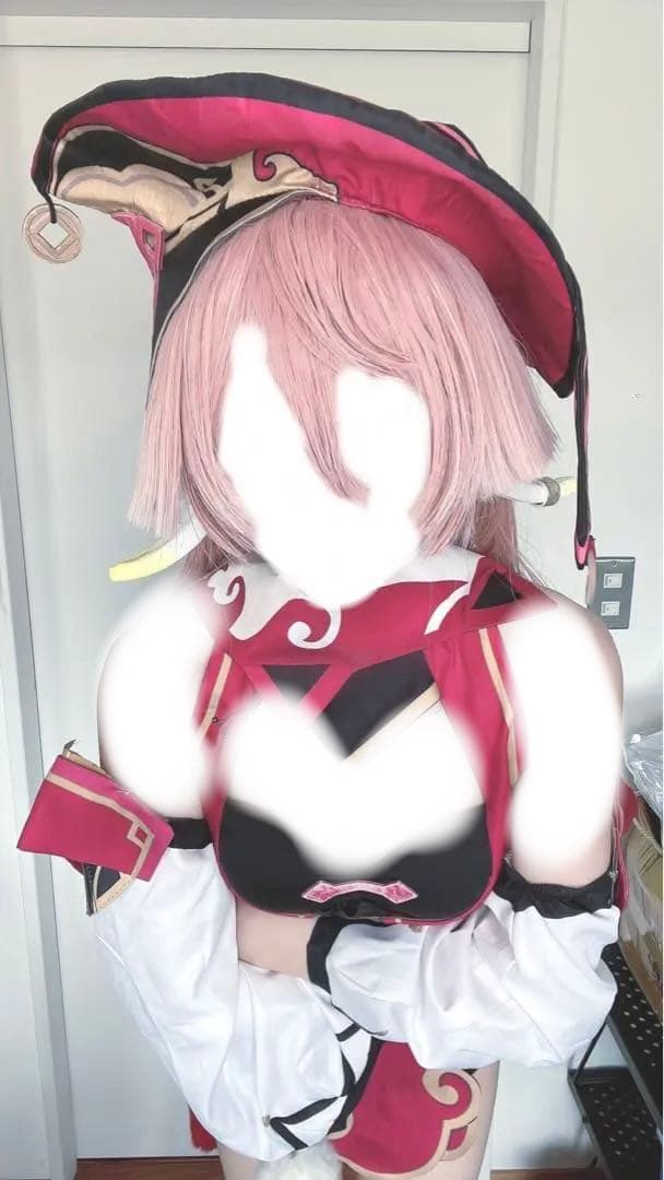 煙緋 コスプレ フルセット 原神 ウィッグ付き 靴付き 難あり