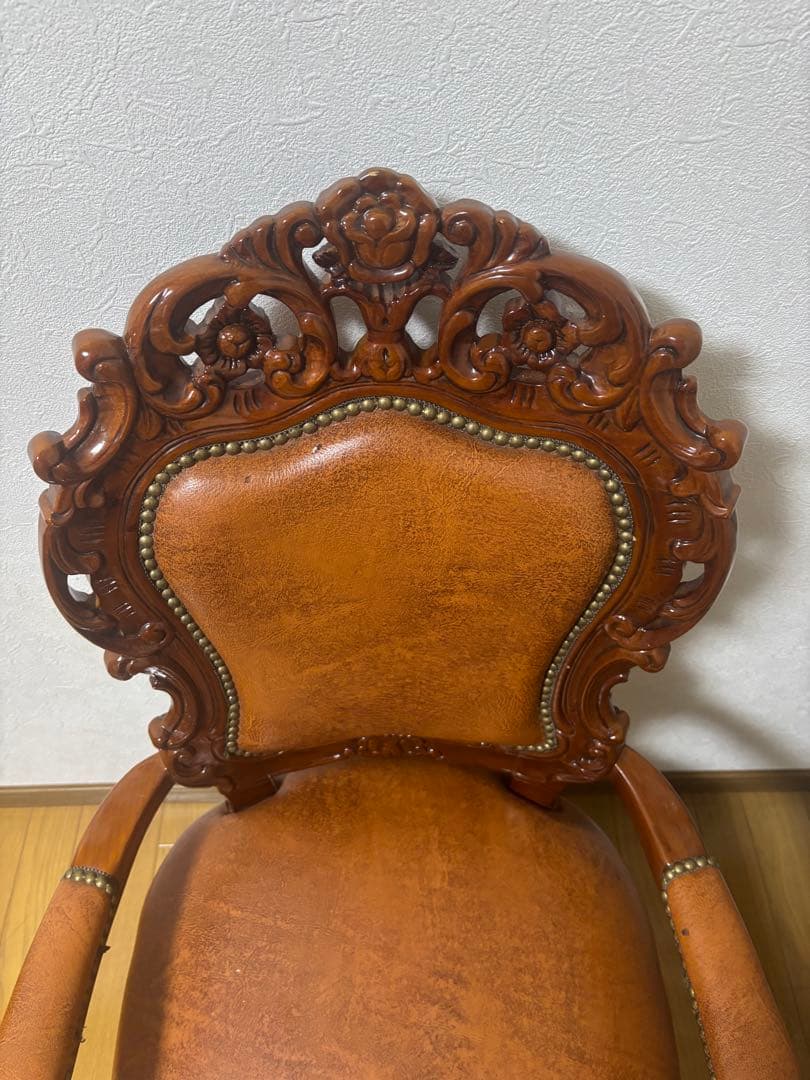 本日限定価格！革張アンティークチェア 肘掛け付 古録展 送料無料