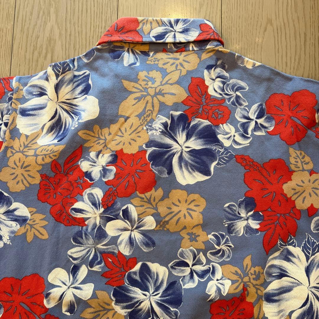 ETROメンズ花柄アロハ半袖ポロシャツ M美品