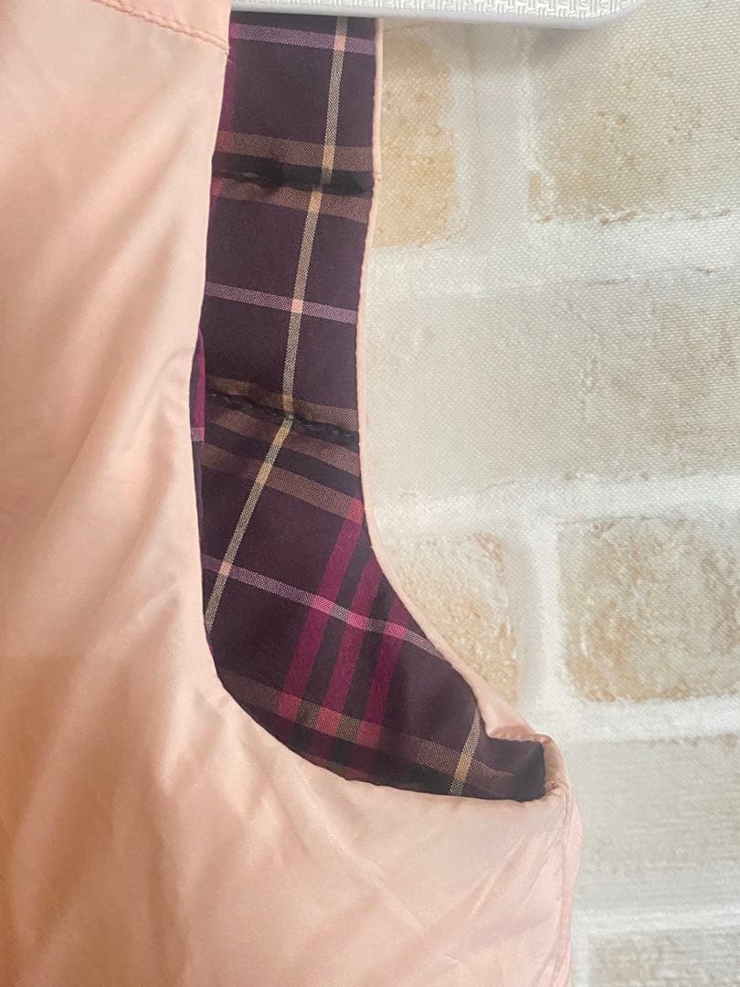 バーバリー　Burberry ダウン　ベスト　ファー　ピンク　ノバチェック