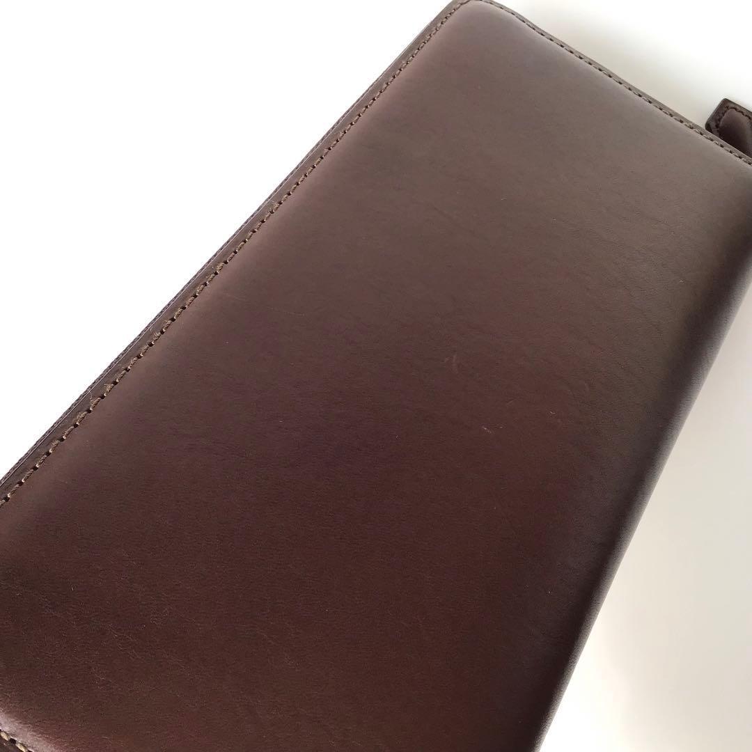 【新品】ポールスミス✨️オールドレザー2 ラウンド 長財布 チョコ ブラウン