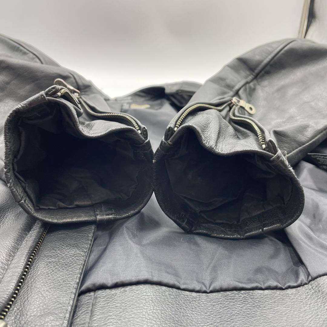 【美品】Harley-Davidson レザージャケット Mサイズ 刺繍ロゴ