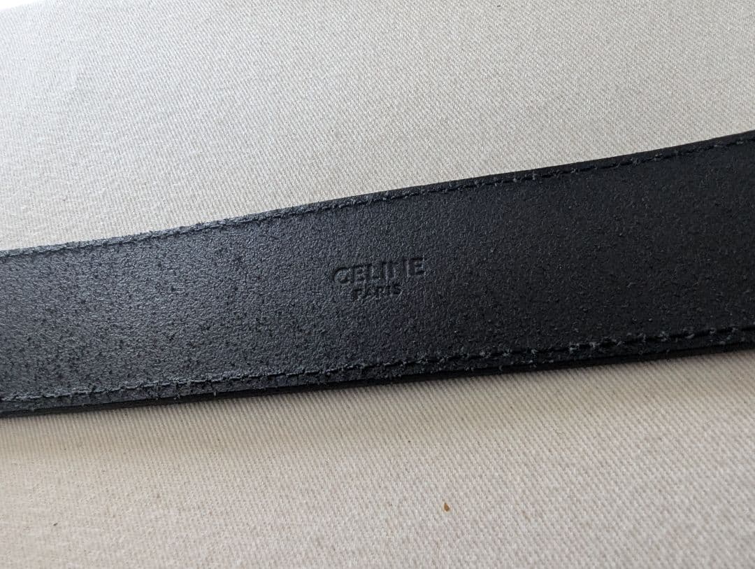 美品 CELINE ラージ 35MM ウエスタンベルト 80 エディスリマン