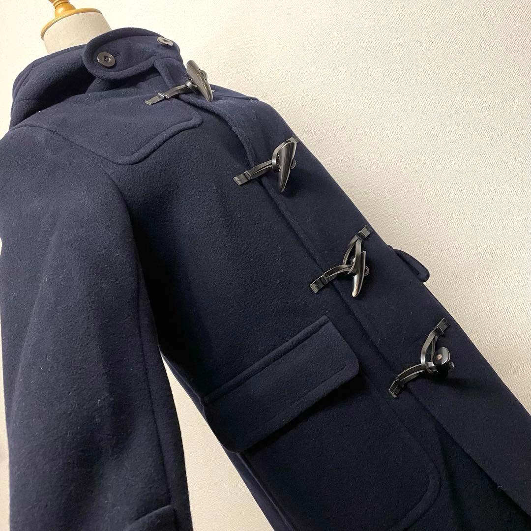 なん 様　MACPHEE ウールネイビーメルトンロングダッフルコート34
