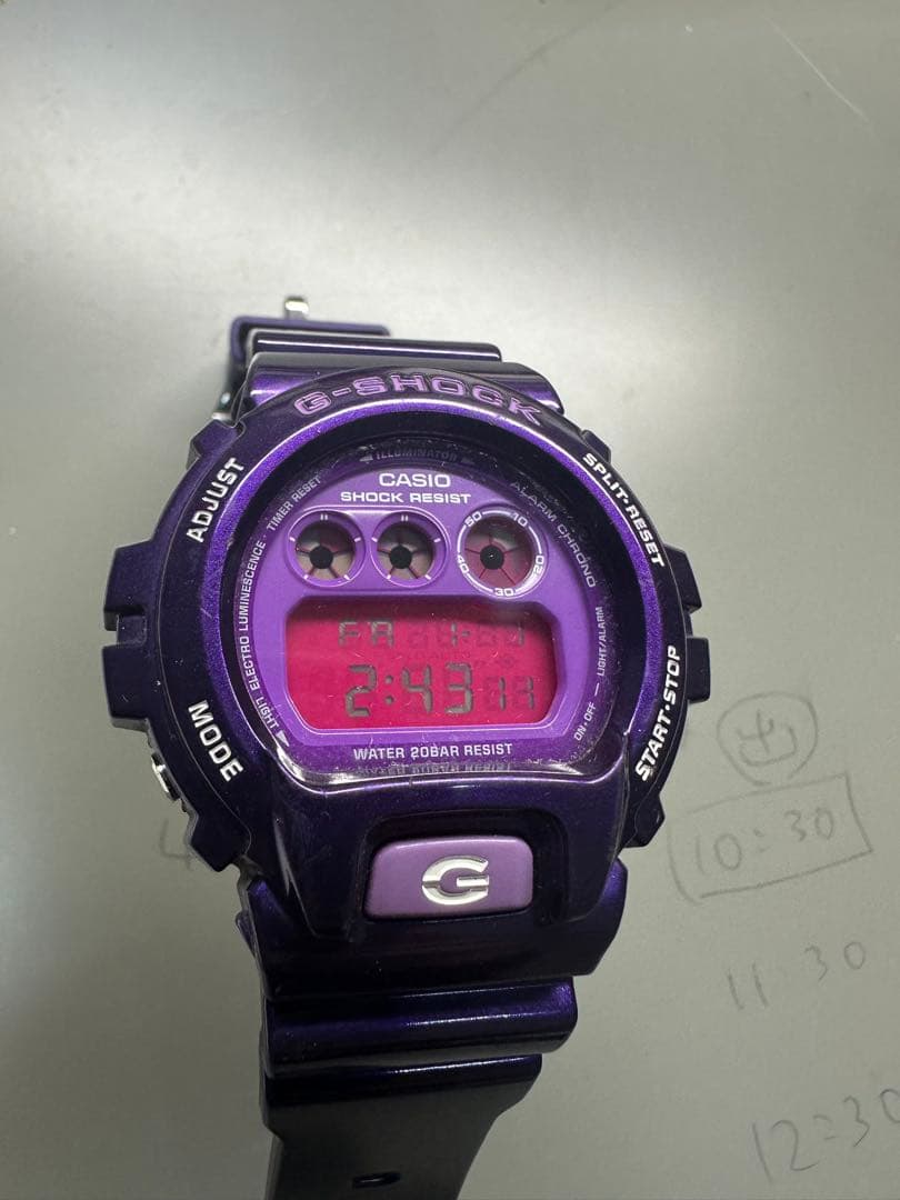 美品電池交換済 G-SHOCK DW6900CC クレイジーカラー 紫 パープル