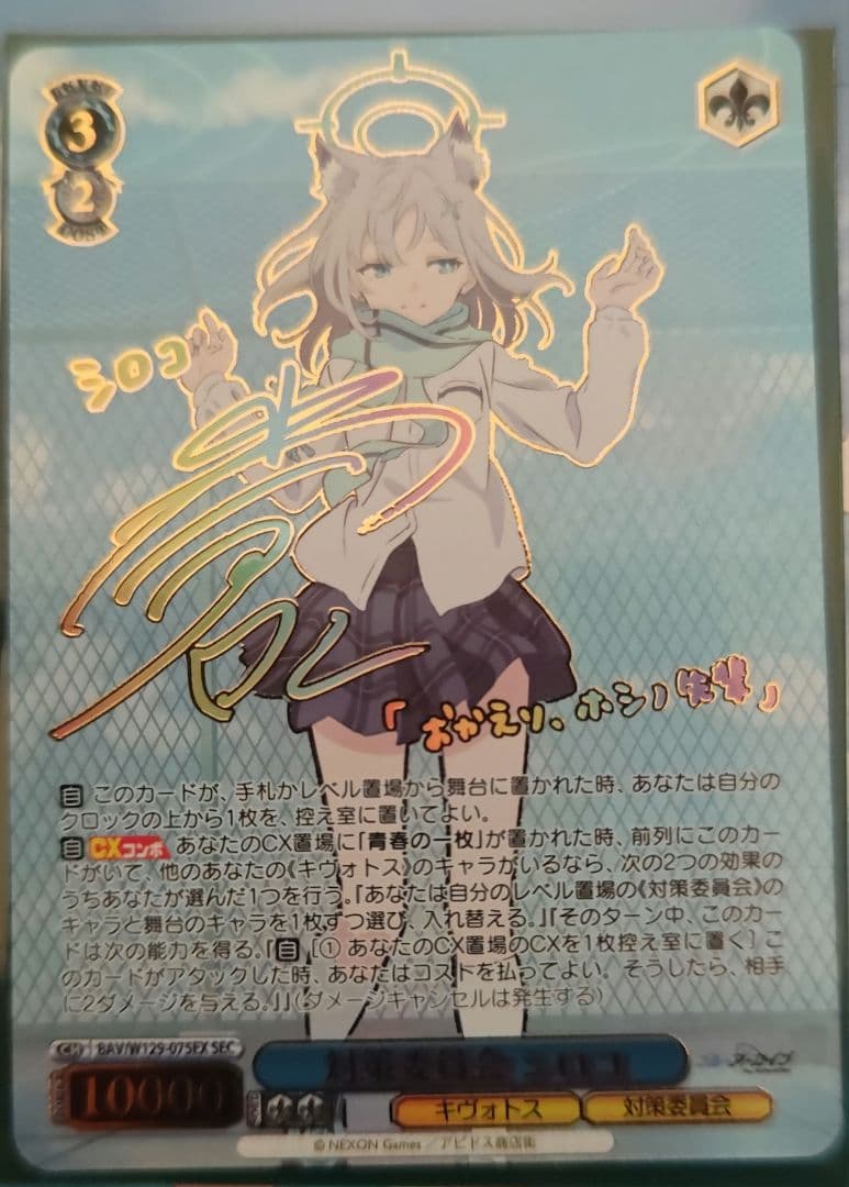 対策委員会シロコ SEC 箔押しサイン付き