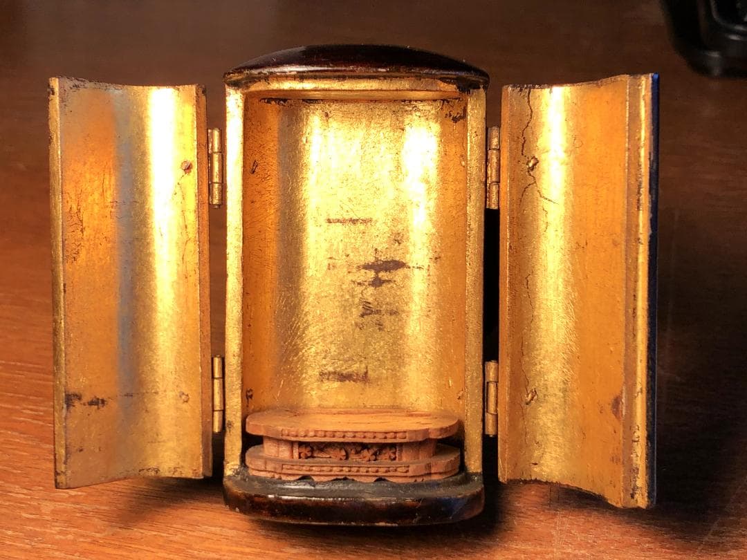 【 厨子入り観音 】　携行仏　江戸～戦前