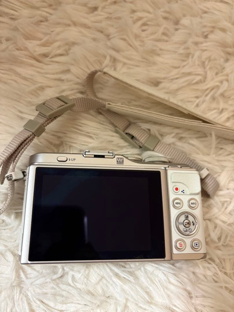 OlympusPEN ホワイト ミラーレス　望遠レンズ・キャップ・本体カバー等付