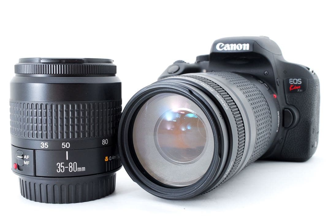 保証付/一眼レフカメラcanon kiss x9i 標準＆望遠ダブルレンズセット