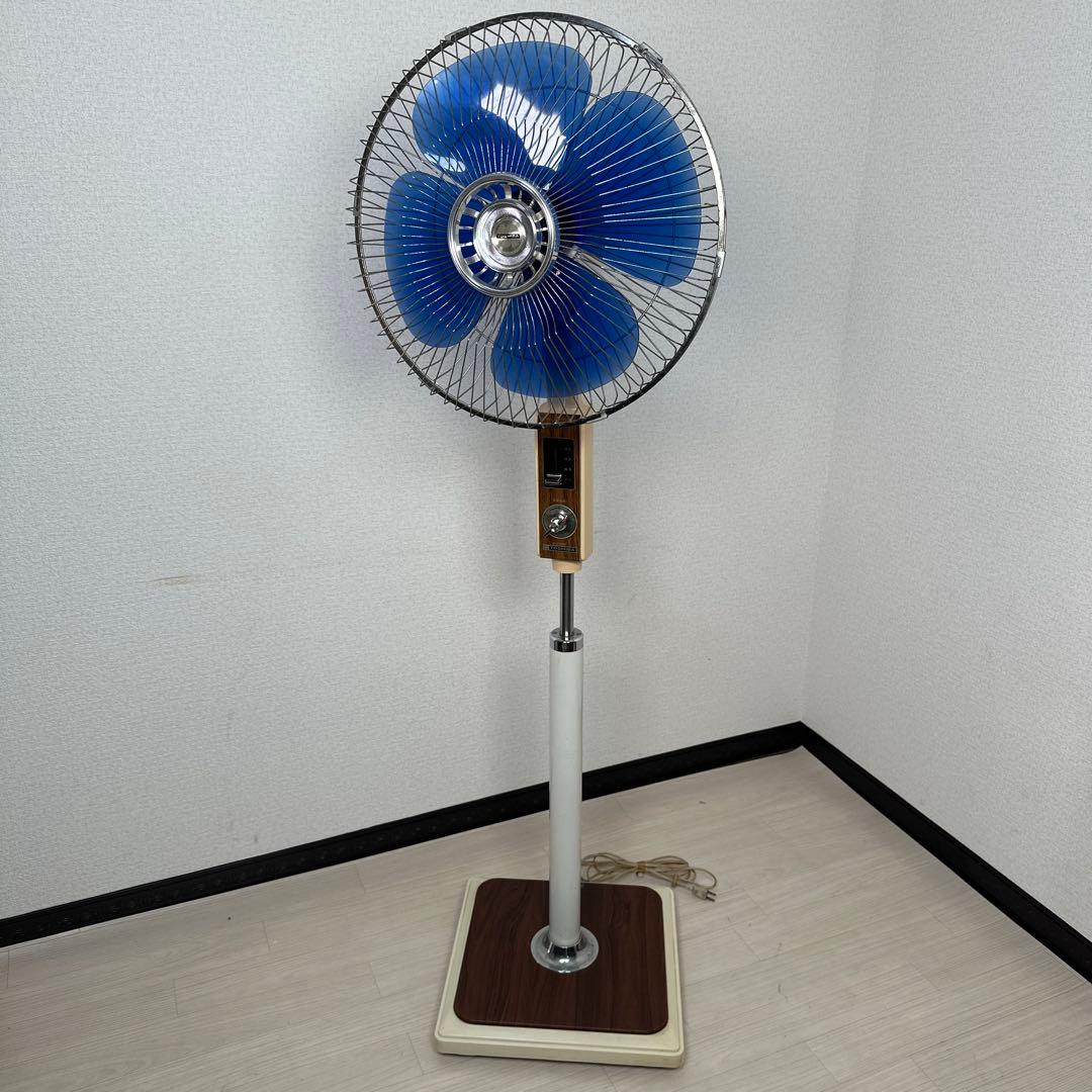 東芝 昭和レトロ 大型扇風機 S-40DE キャスター付 動作確認済み ※i1※