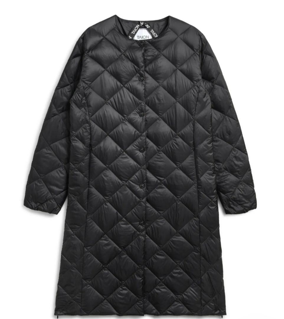 【新品未使用】タイオン　TAION 　シティライン　 ブラック ダウンコート