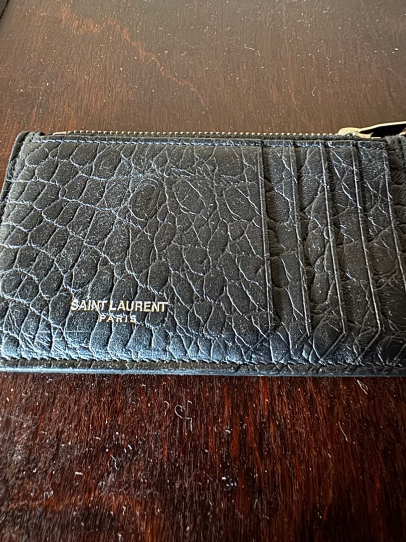 SAINT LAURENT ブラック マネークリップとカードケース