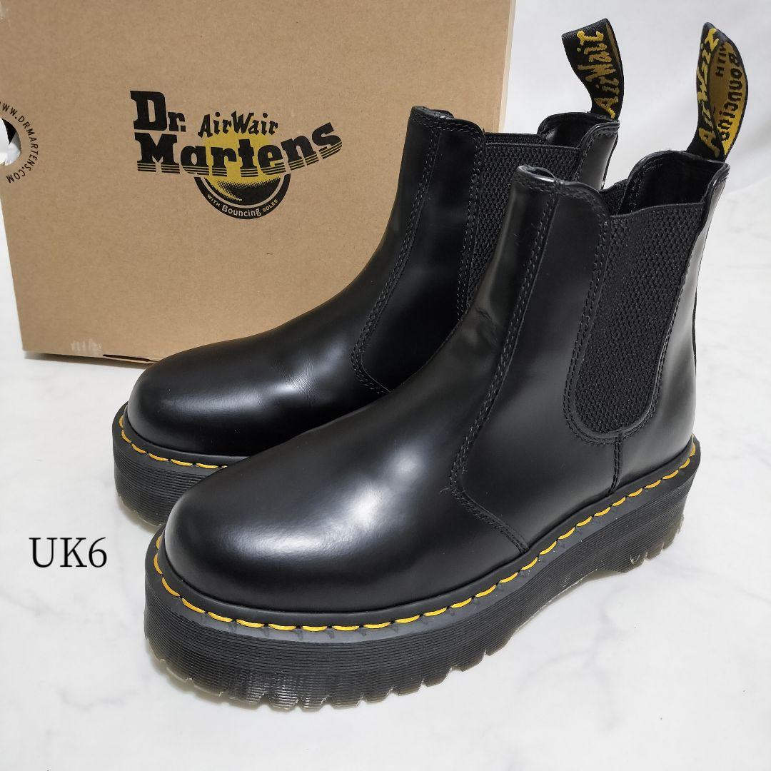 Dr. Martens　サイドゴアブーツ　ブラック　クアッド 2976　厚底