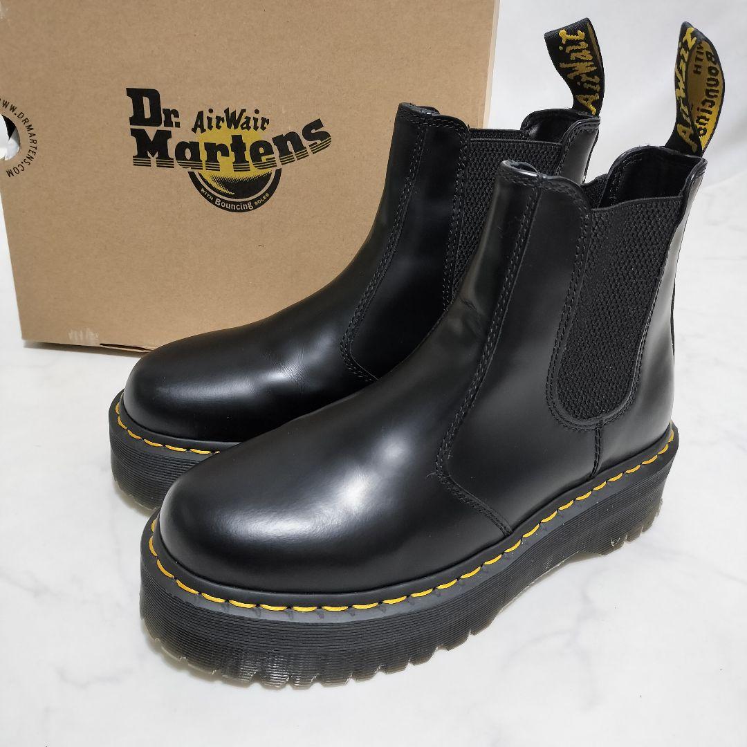 Dr. Martens　サイドゴアブーツ　ブラック　クアッド 2976　厚底