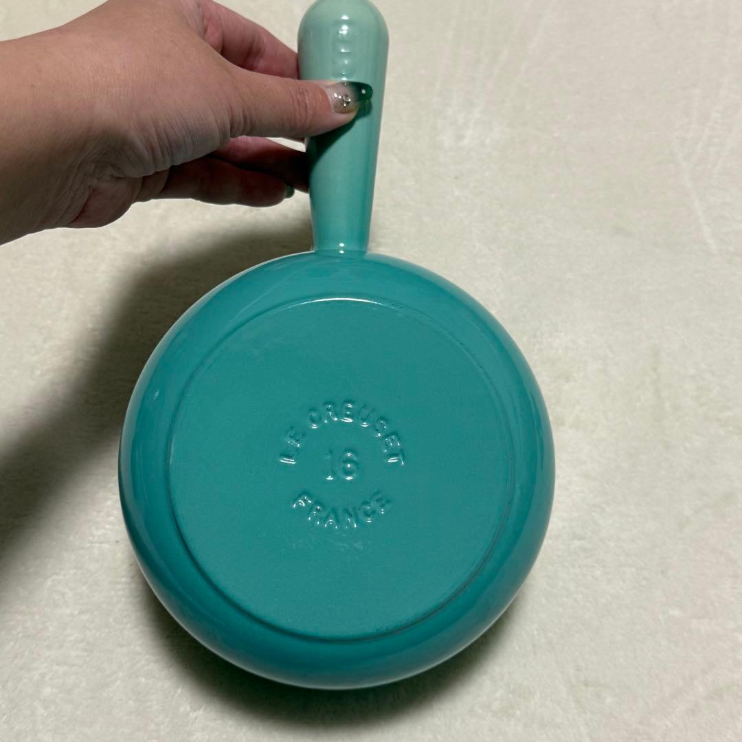 ル・クルーゼ ミルクパン ソースパン 鍋 16cm ブルー ミント 美品