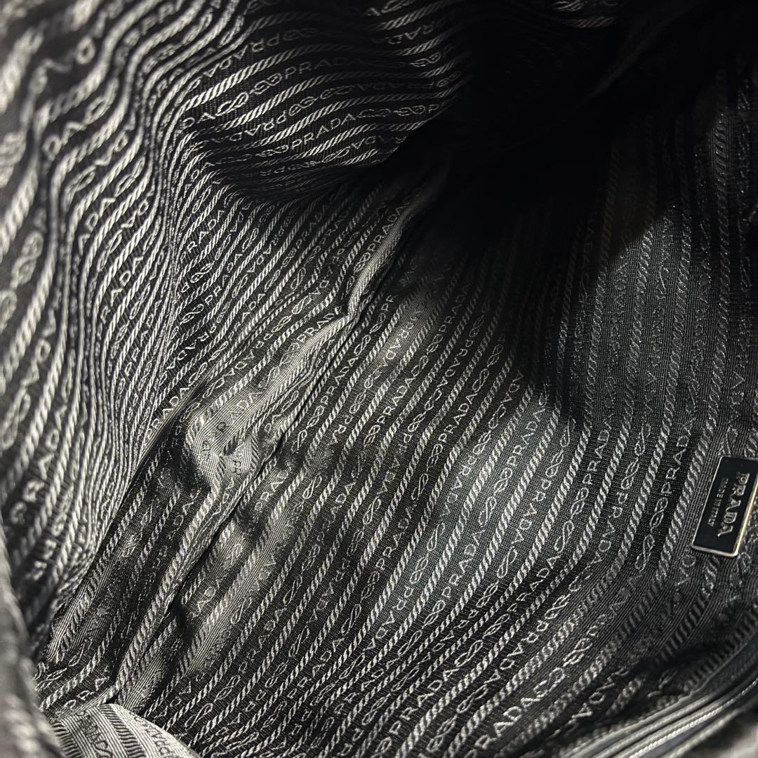 PRADA SHOULDER BAG LEATHER × NYLON