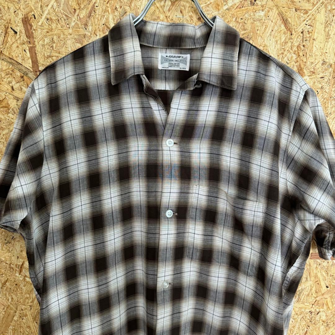 トップス 50-60s ARROW ombre check s/s shirts