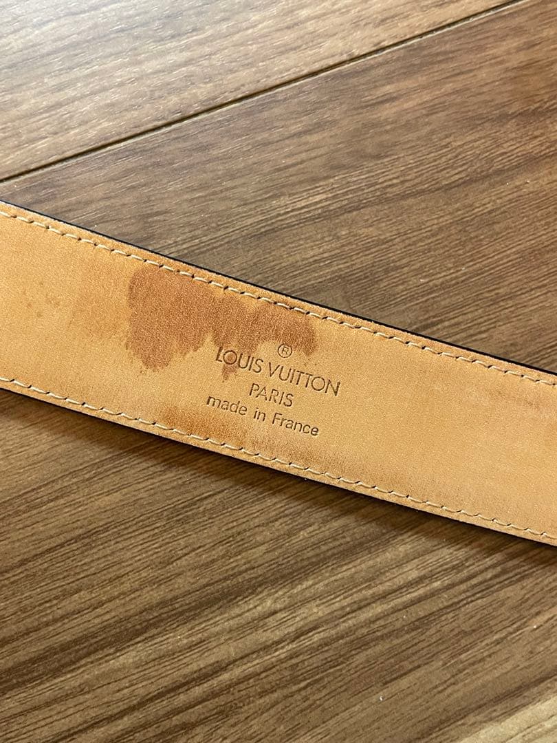 LOUIS VUITTONサンチュール クラシック エピ レザーベルト シルバー