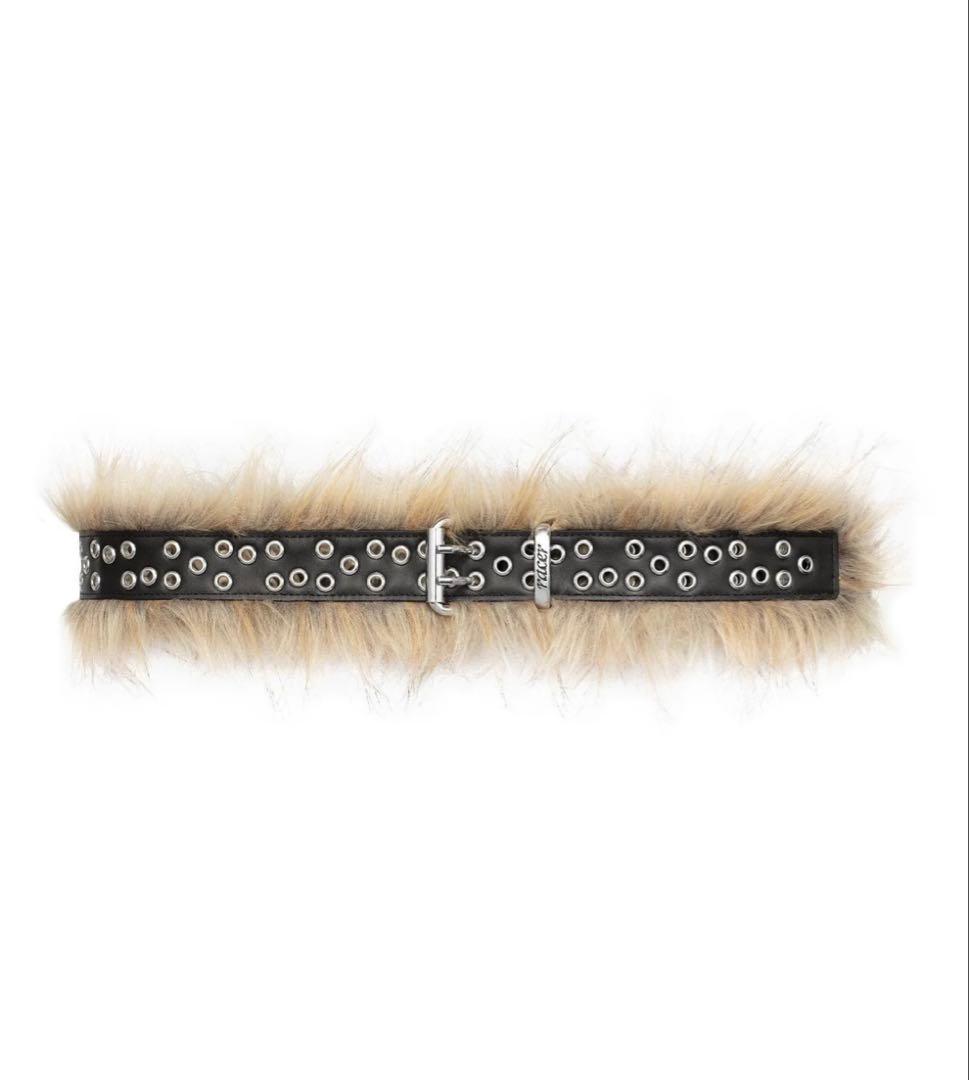 【racerworldwide】FUR LEATHER BELT