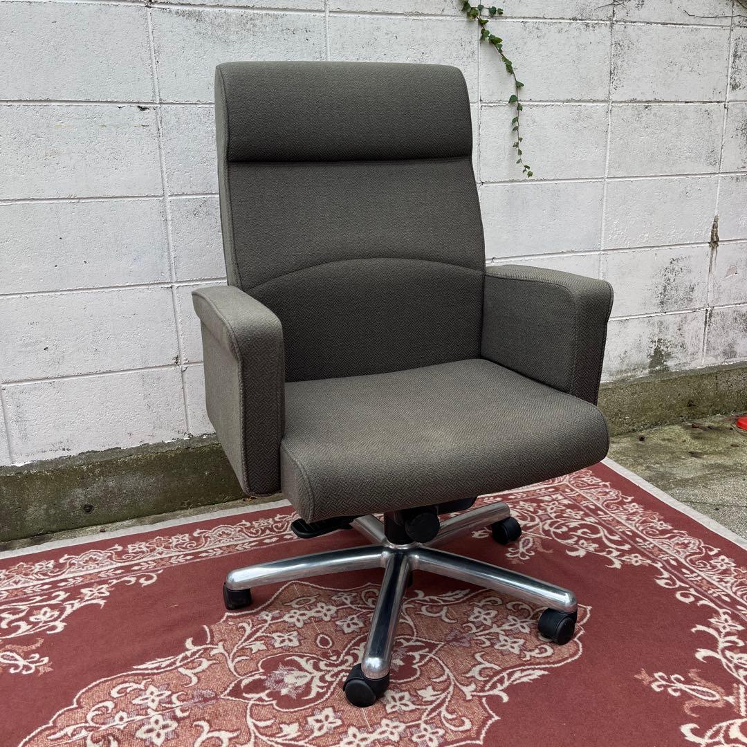 高品質◾️内田洋行 UCHIDA 布張り ハイバックチェア 役員チェア