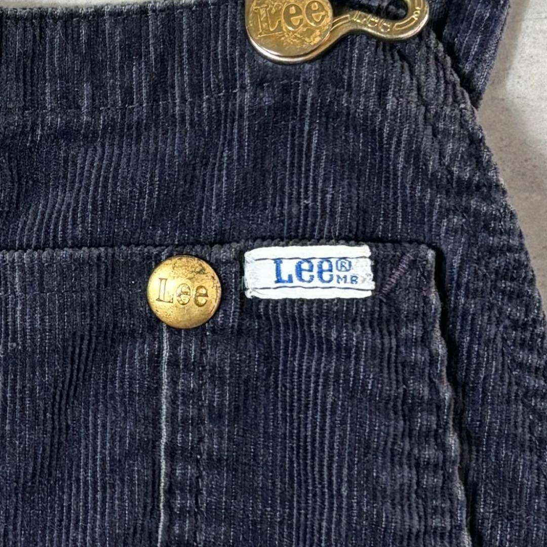 【美品】 USA製 70s Lee オーバーオール コーデュロイ ネイビー