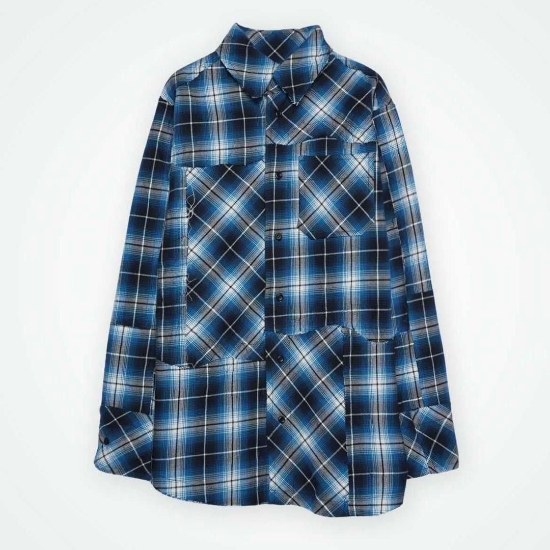 デ*ラ様 【定価¥44,000】Rafu パッチワークシャツ