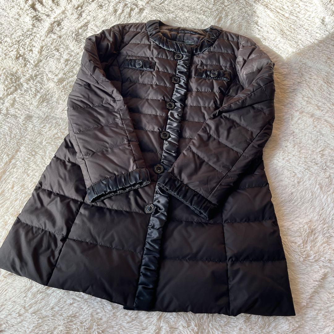 れな  Leilian／レリアン ダウンコート ダークブラウン