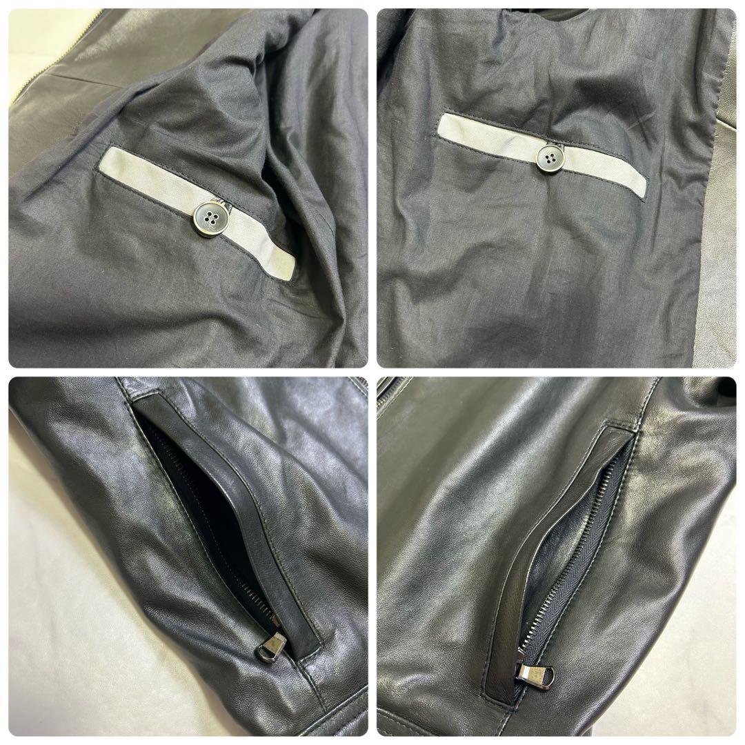 【ITALY製】EMMETI レザージャケット JURI 黒 44