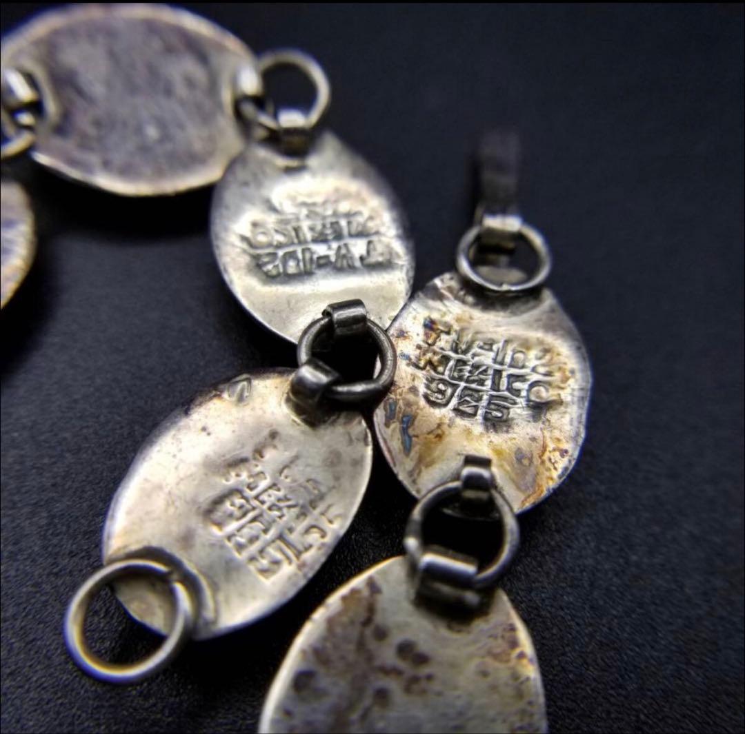 メキシコ 925 シルバー マラカイトカラー オーバルチェーン ヴィンテージ ブ