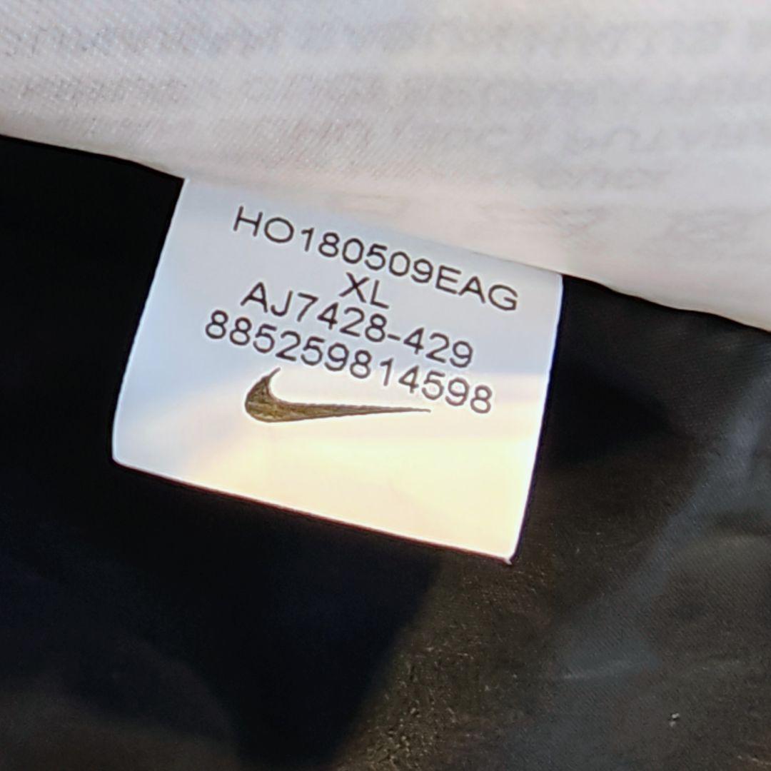 美品 NIKE ナイキ ロングダウンフィルコート ベンチコート XL ネイビー