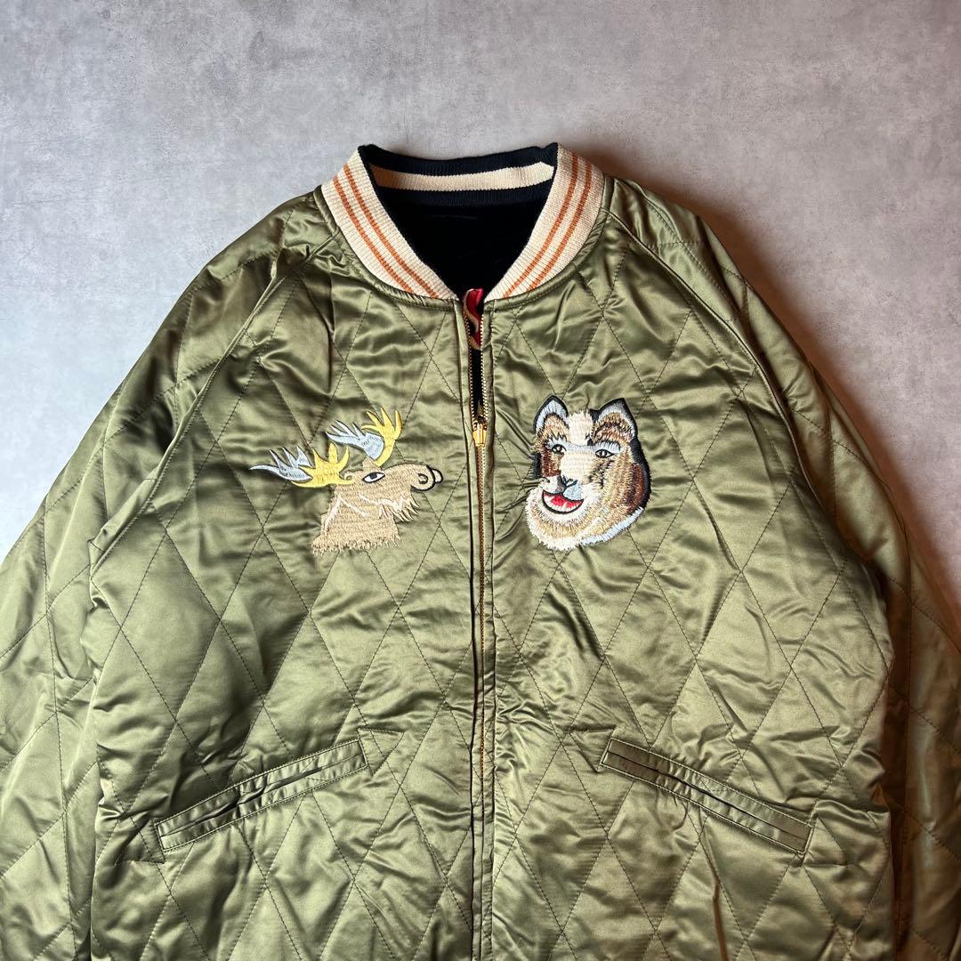 ✅新品　スカジャン　スーベニアジャケット　別珍　ベロア　リバーシブル　両面　M