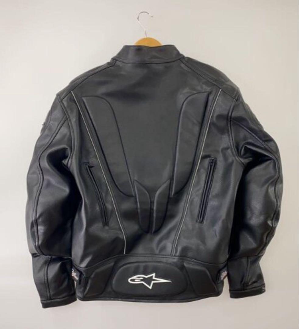 美　アルパインスターズ　レザー　ジャケット　ライダース　バイカー　ブラック　XL