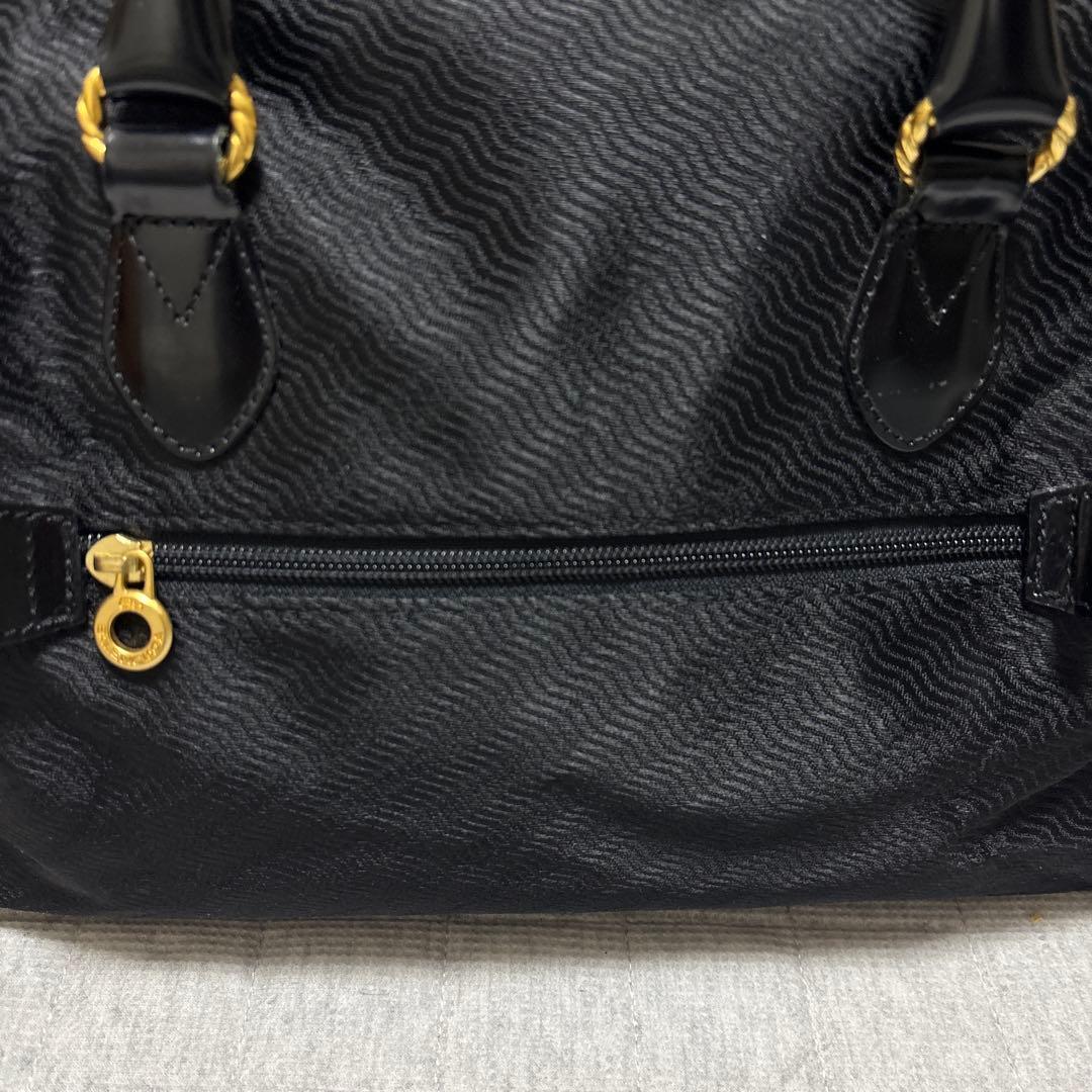 希少　BALENCIAGA ACE ブラック ボストンバッグ　ゴールド金具