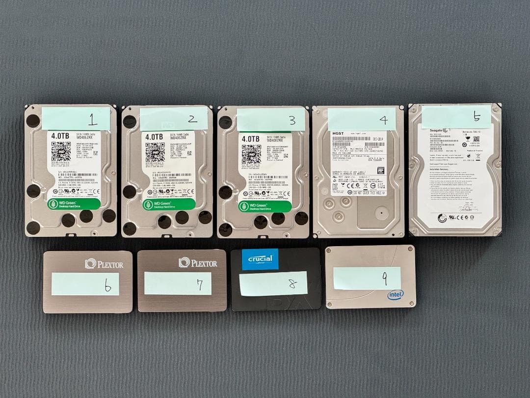 4TB*4 / 1TB*1 / 4*SSD セット