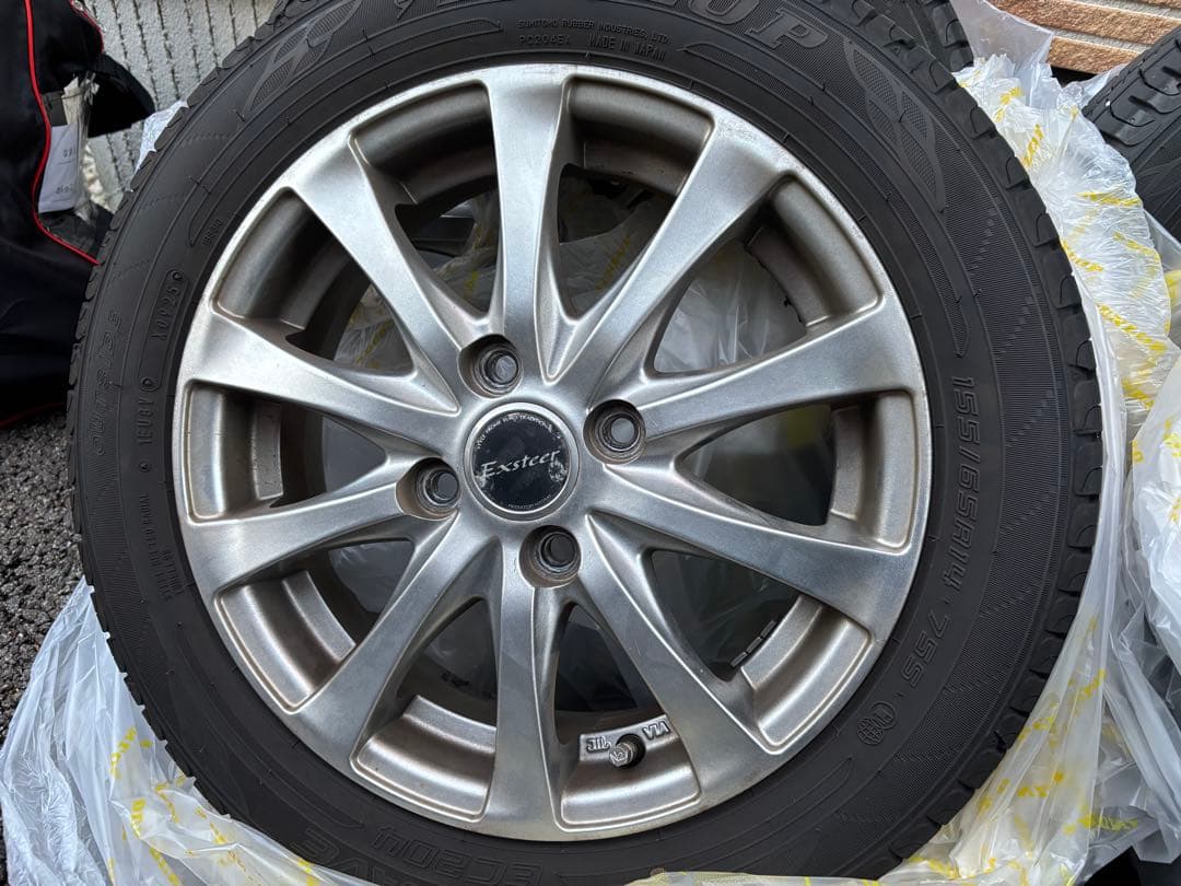 14インチのホイールセットダンロップ ダイハツ155/65/14ムーヴ