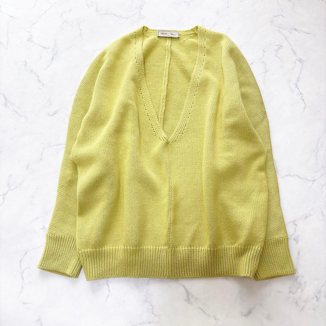 エブール ロンハーマン コットン カシミヤ ローゲージ ニット プルオーバー