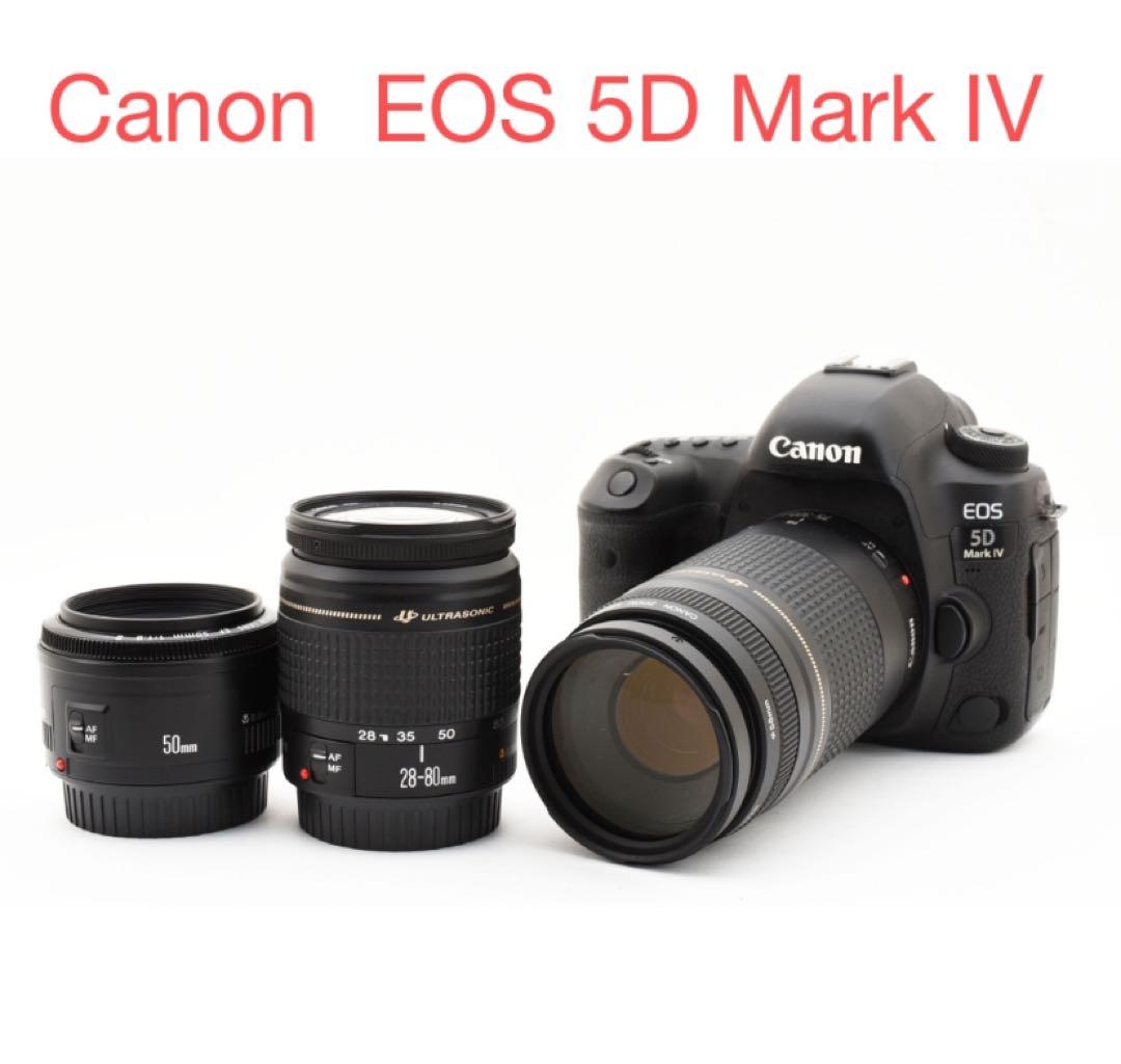 保証付☆Canon EOS 5D Mark IV標準&望遠&単焦点レンズセット